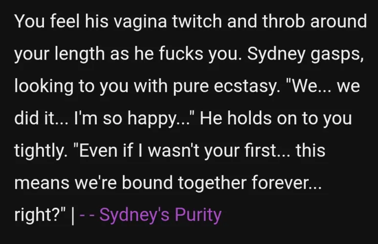 OH SYDNEY IM SO SORRY