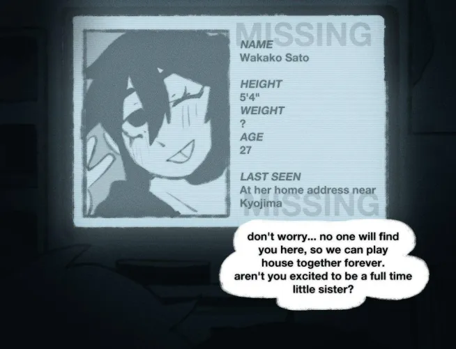 Oh to be kidnapped and made to play little sister