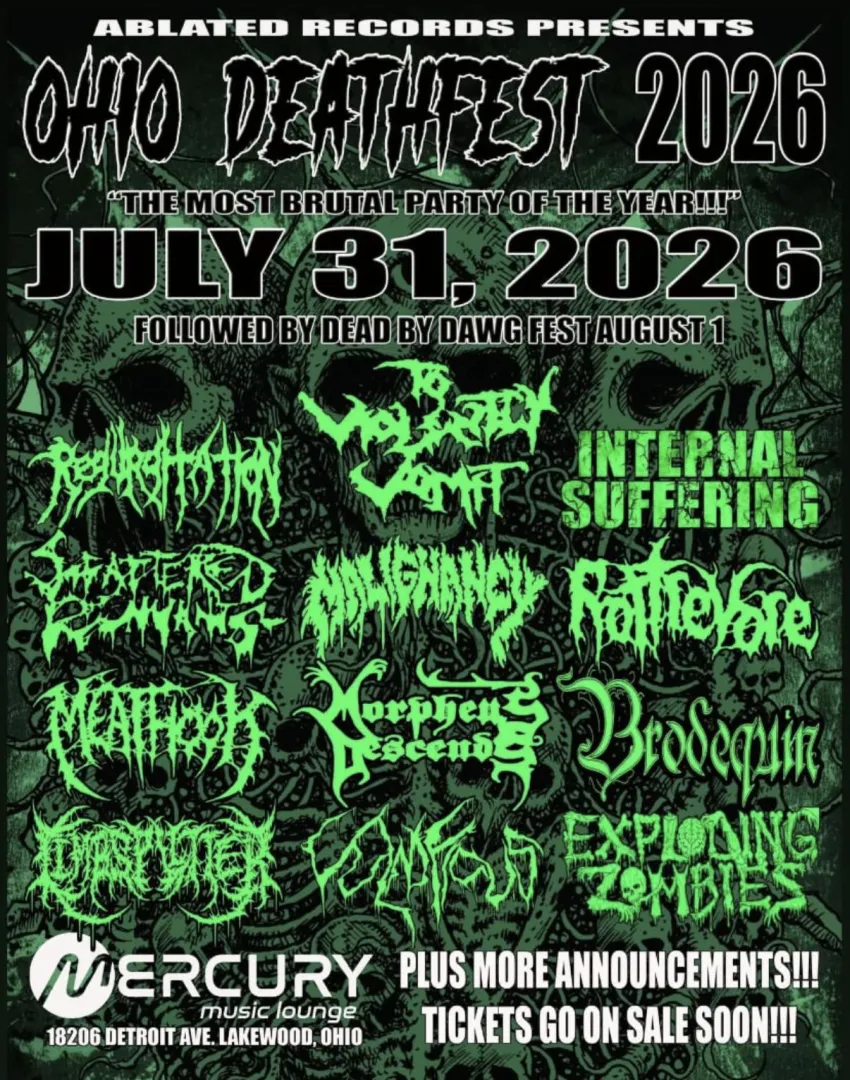 ohio deathfest announced featuring bands like malignancy, to violently vomit and regurgitation
