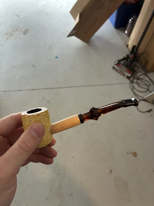 Old Joe Krantz in a cob while cleaning out the garage.