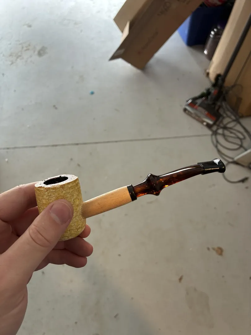 Old Joe Krantz in a cob while cleaning out the garage.