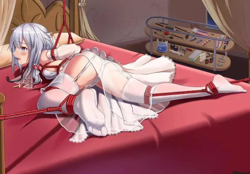 On the bed art: LewdScorpion