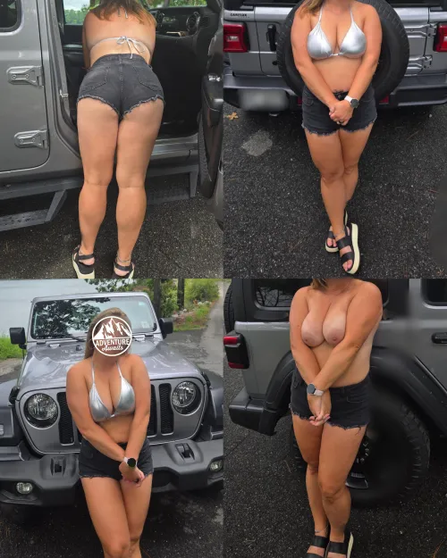 On this gloomy January day, I am missing the warm temps and sunshine while being half naked (or more)in my jeep. So for fun, tell me what's the wildest thing you've ever done in your jeep?