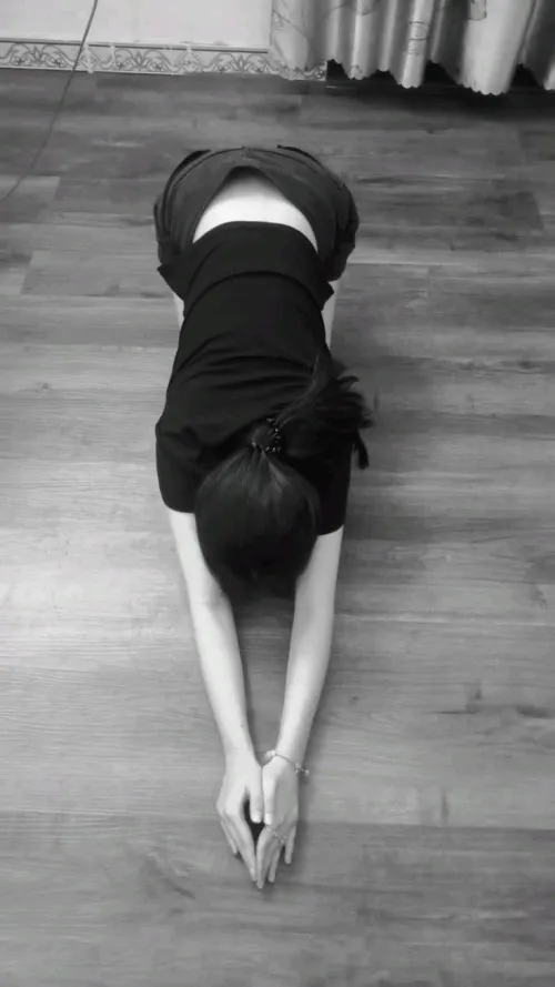 On your knees with your head down like a good obedient puppy