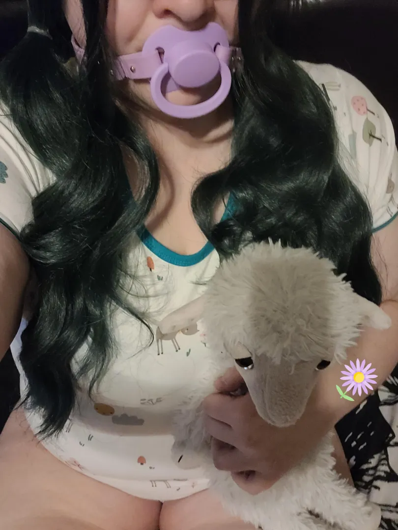 Onesie, paci, n stuffie. What could possibly make today better? 