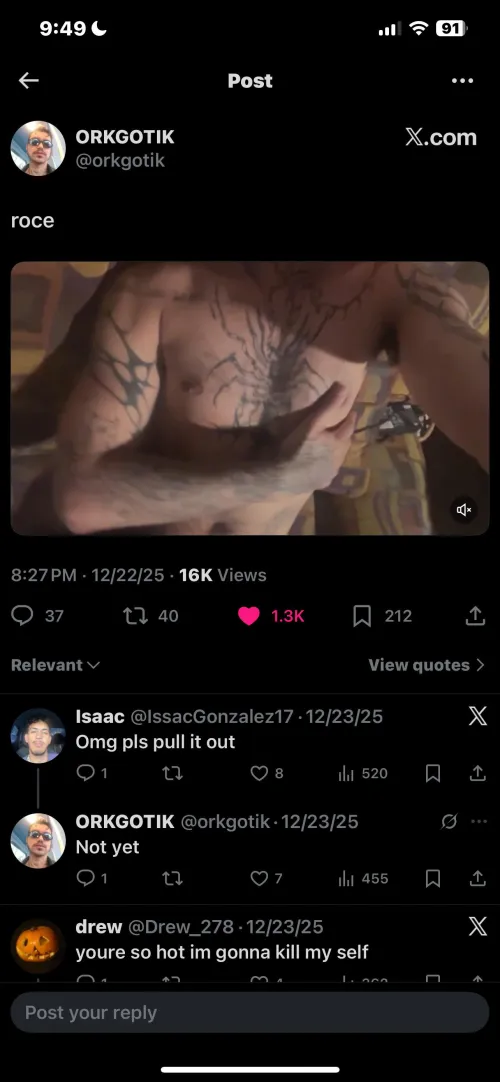 Orkgotik from Dragula teasing on twitter