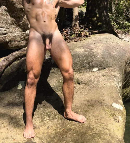 Out by the creek gettin some sun