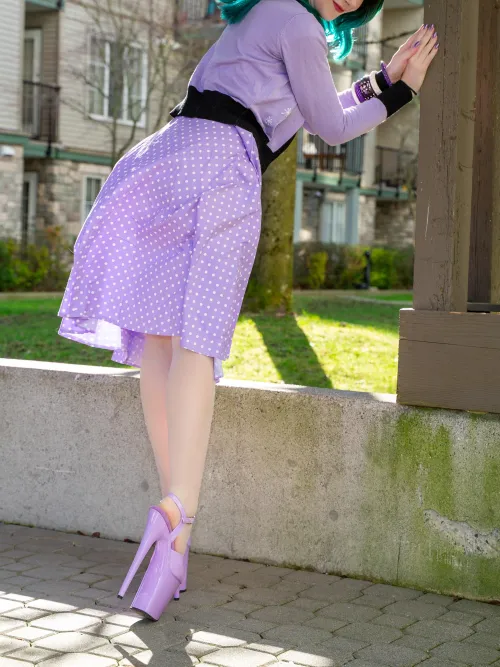 Out for a morning walk in my sexy heels