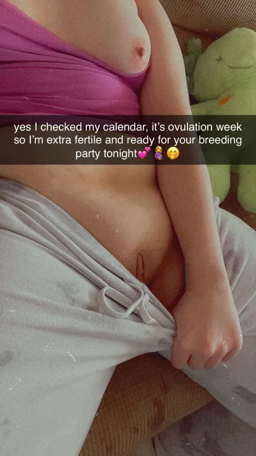 ovulating week fell on my daddy’s big breeding party night, he couldn’t be any luckier 