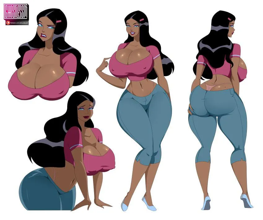 Paulina just posing in the style of BTAS (all characters are 18+)