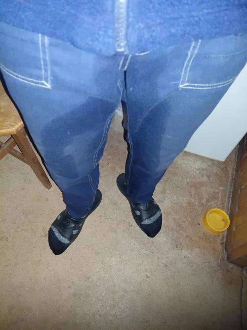 Peed my pants while walking home from work.