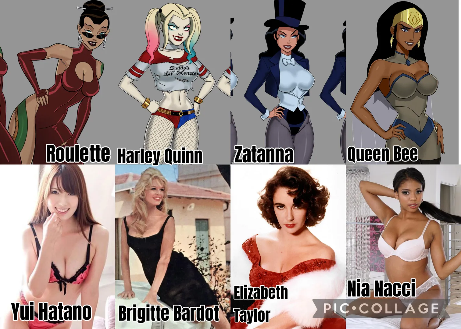 Pick ONE Celeb and ONE Costume for her.