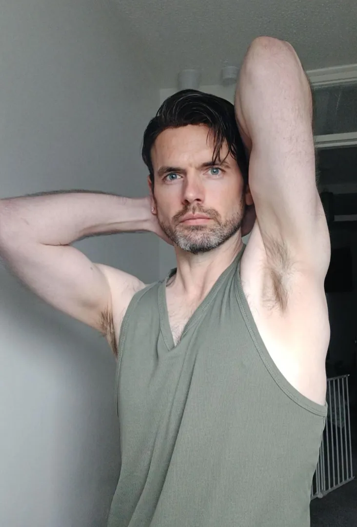 Pit check: still hairy, still smug, still waiting for you to bury your face.