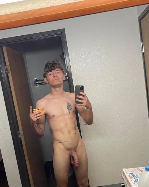 Pizza and edging to porn all night with you