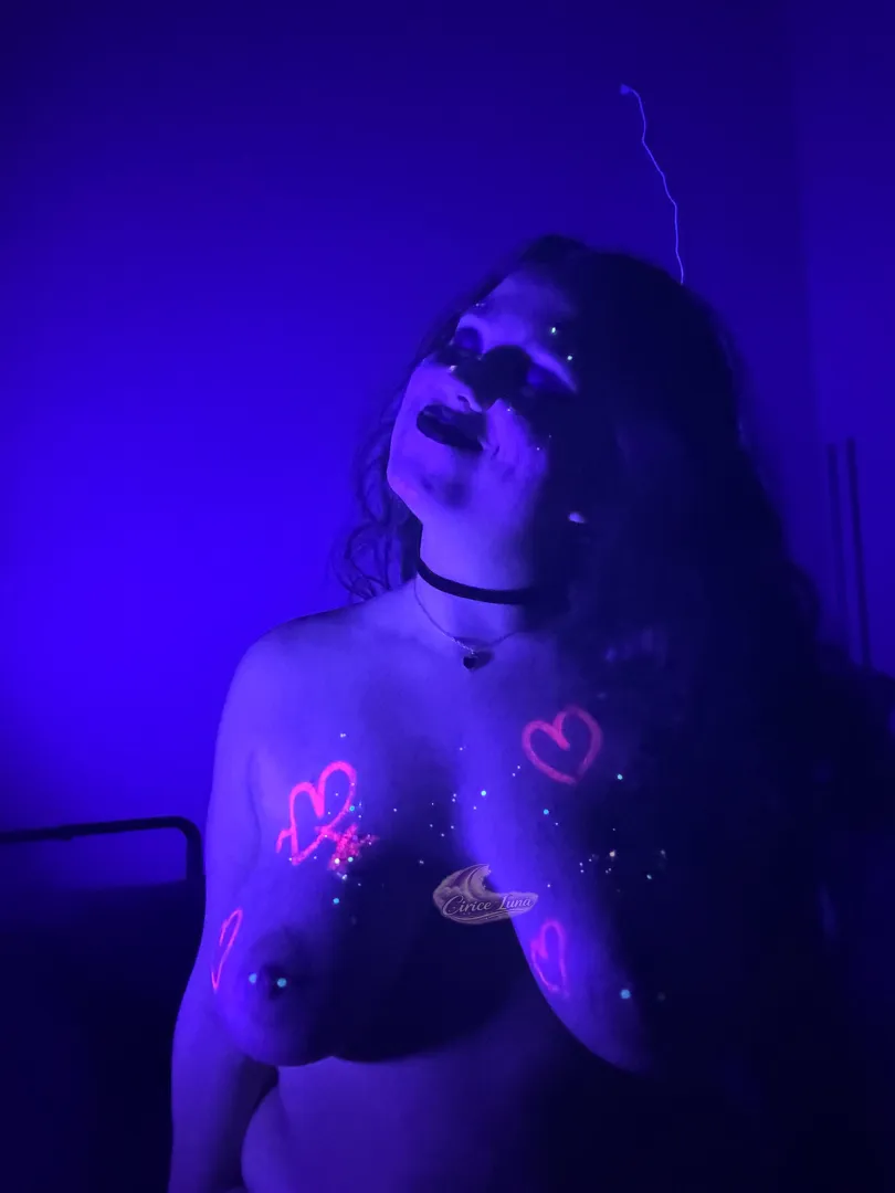 Playing around with some neon paint and glow in the dark piercings