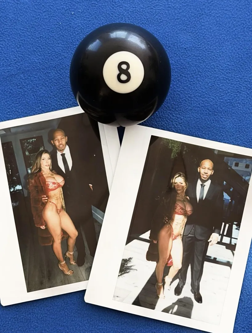 Polaroids from on set today with Ricky Johnson. She sure does love her some BBC!