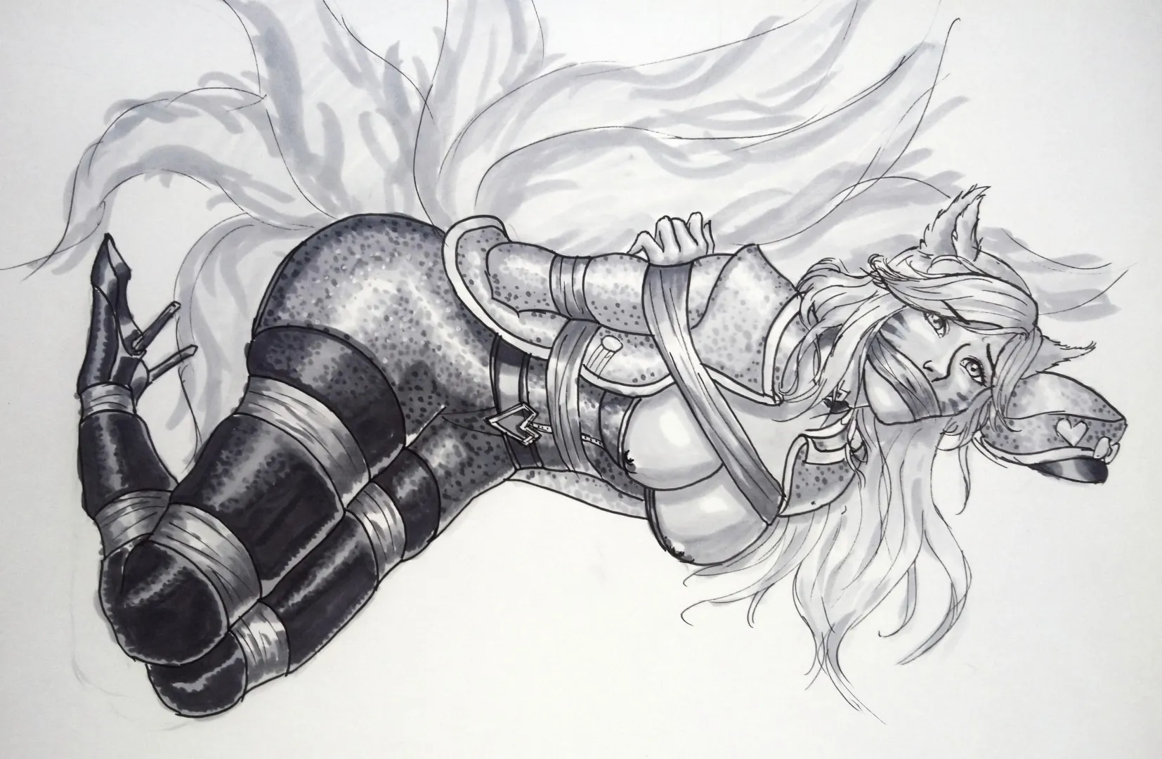 Popstar Ahri taped and gagged (Cognomen)