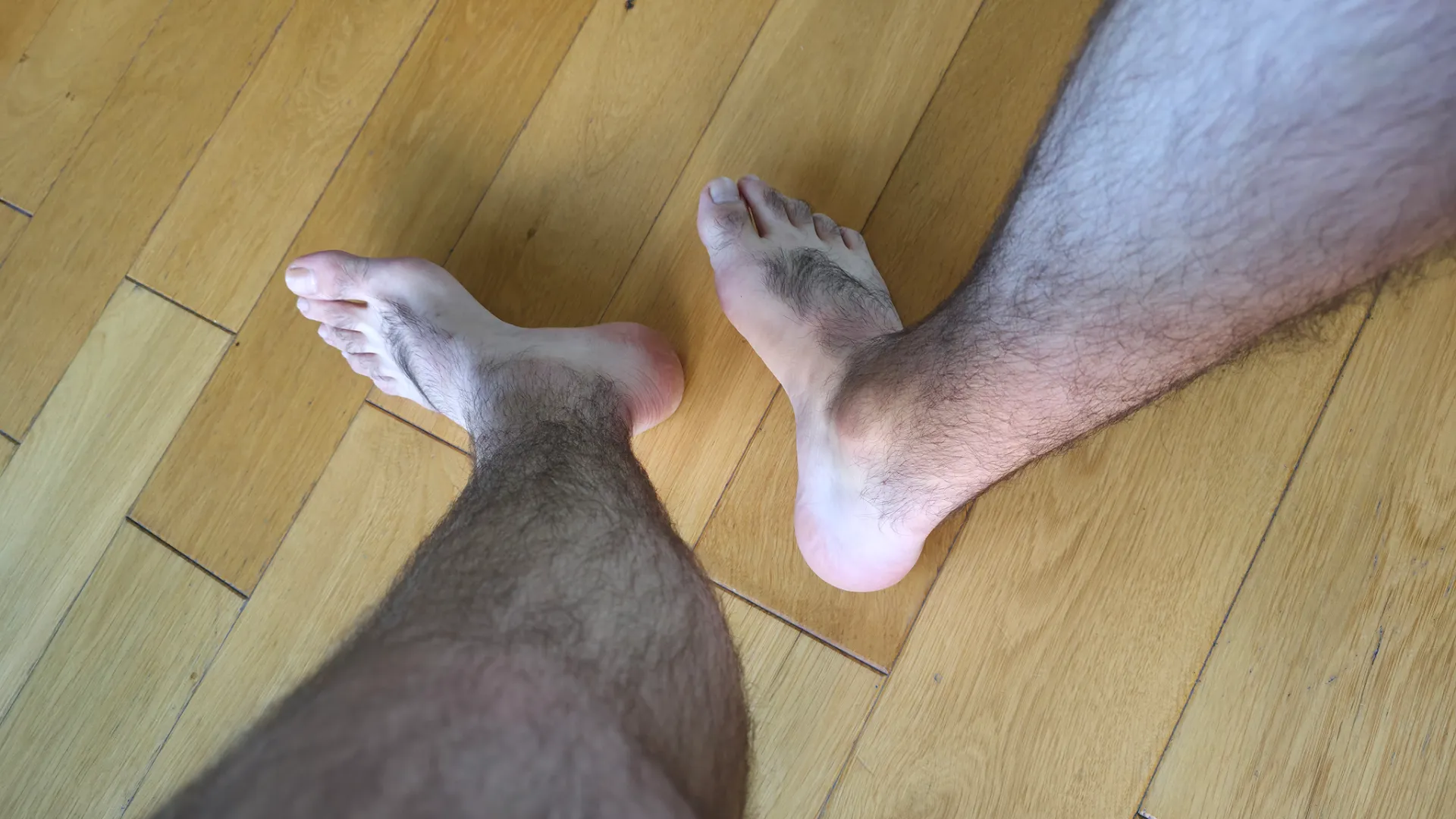 POV: You’re on the floor looking up at my hairy feet after I kicked off my shoes