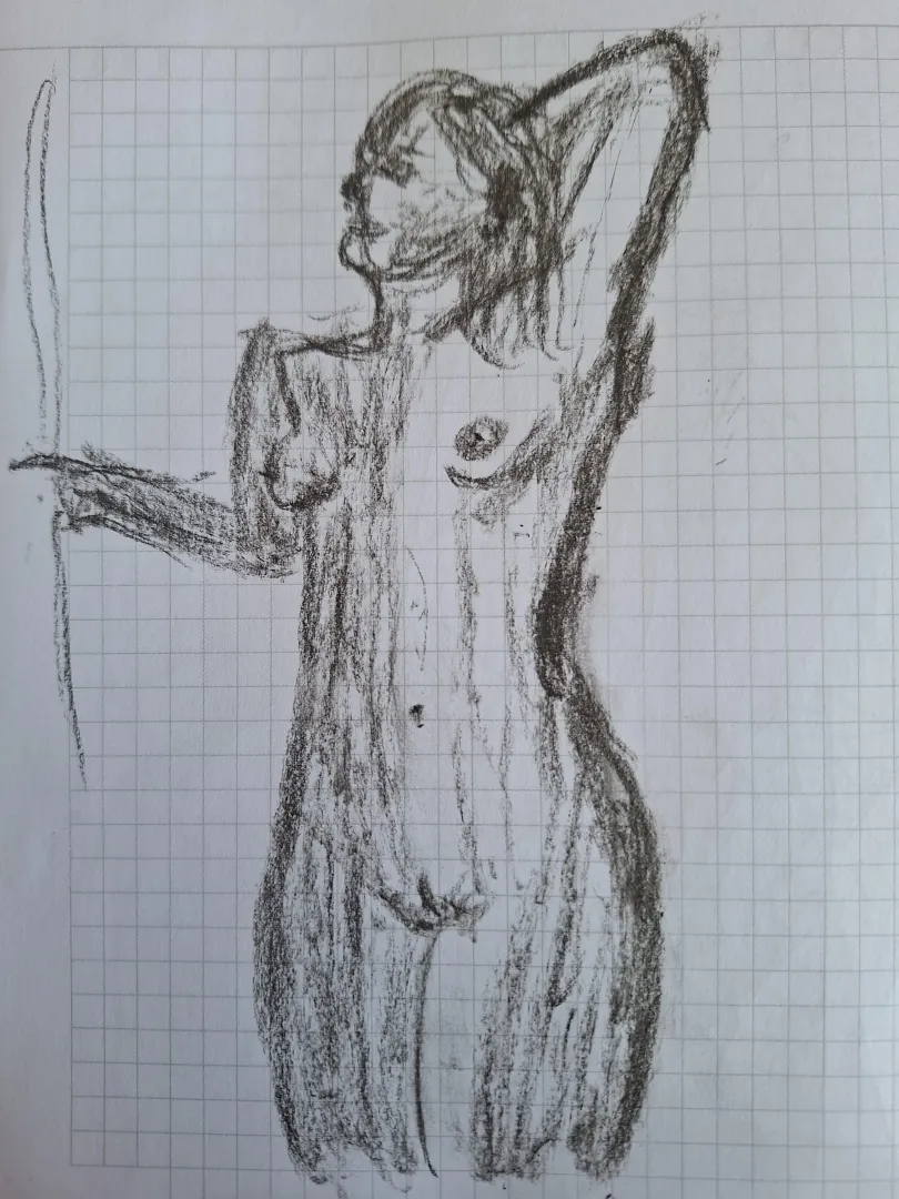 Practicing with pastel