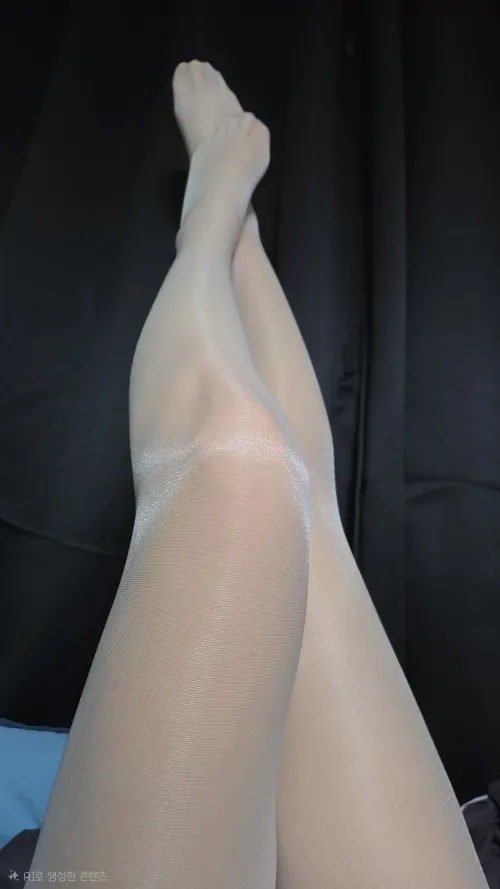 Pristine white nylons. Would you dare to touch them and ruin the perfection?