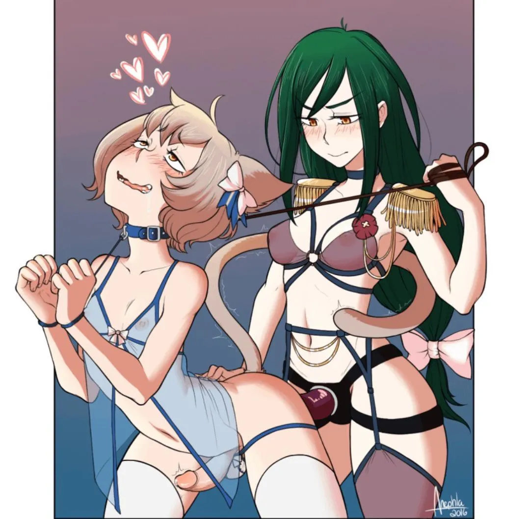 Pulling on your leash, harder and harder. Till all you can do is moan and leak