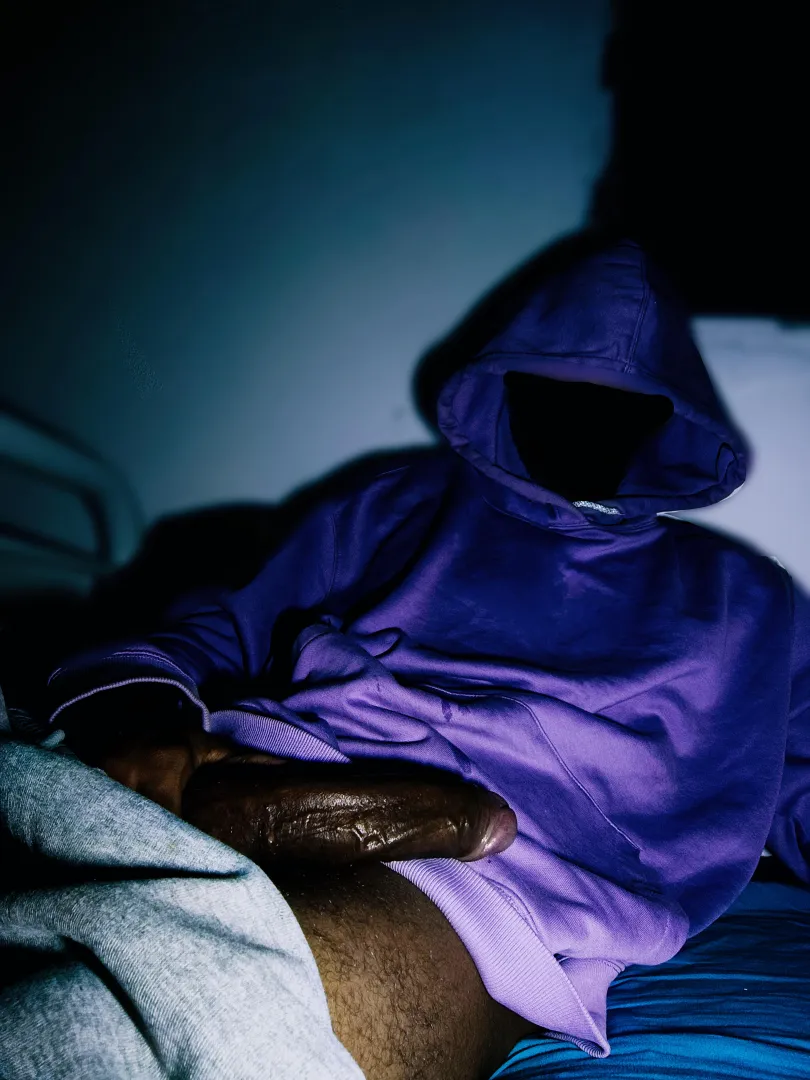 Purple symbolizes royalty, I'm wearing it today to show you m'y big black king dick