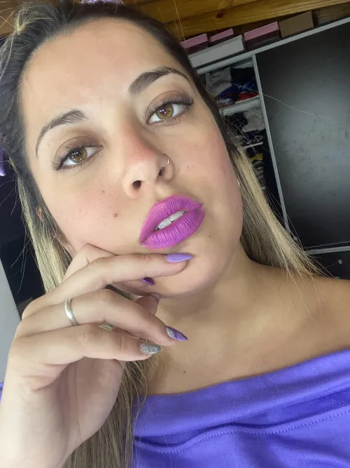 purple with a lot of personality