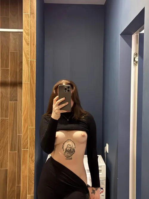 Put your tongue between them