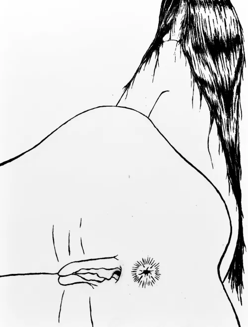 Quick sketch, brush pen with archival ink, by me.