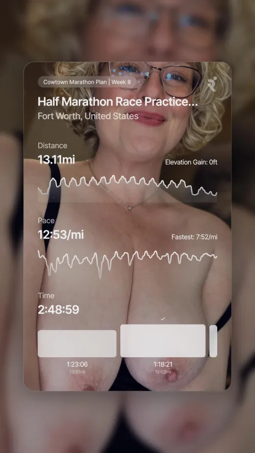 Ran 13.1 today despite a weekend full of cocktails and orgasms. Balance.