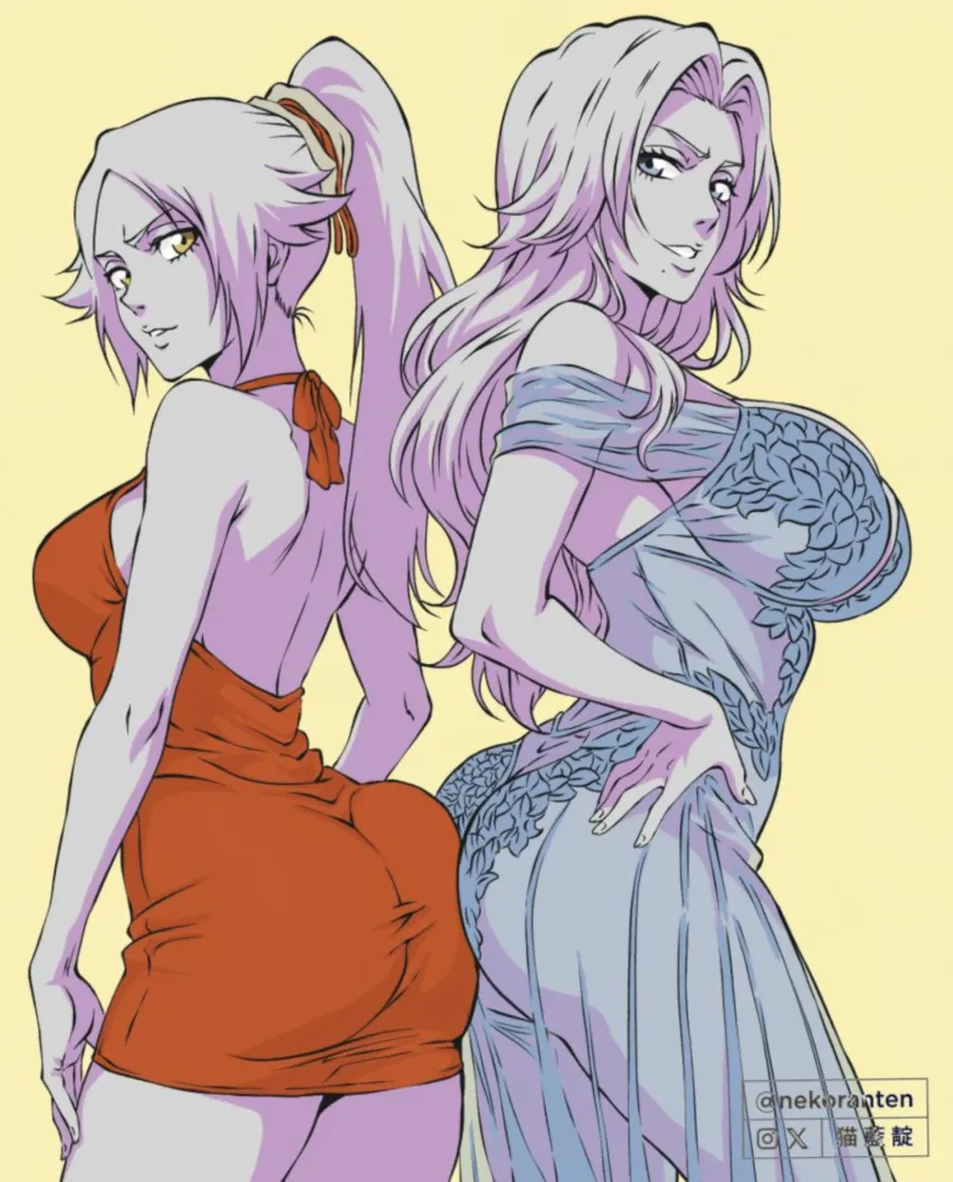 Rangiku x Yoruichi (nekoranten)