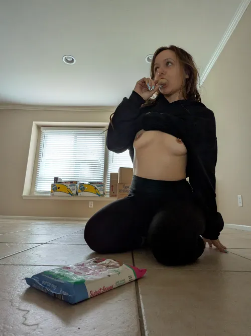 Raw cookie dough breaks are an important part of the moving process (10 years vegan)