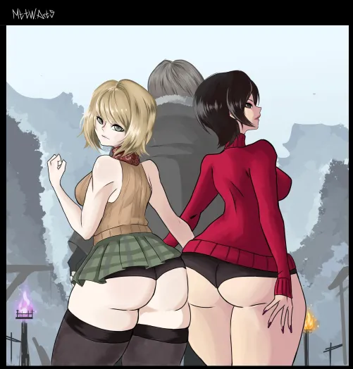 RE4 Ashley and Ada art made by me