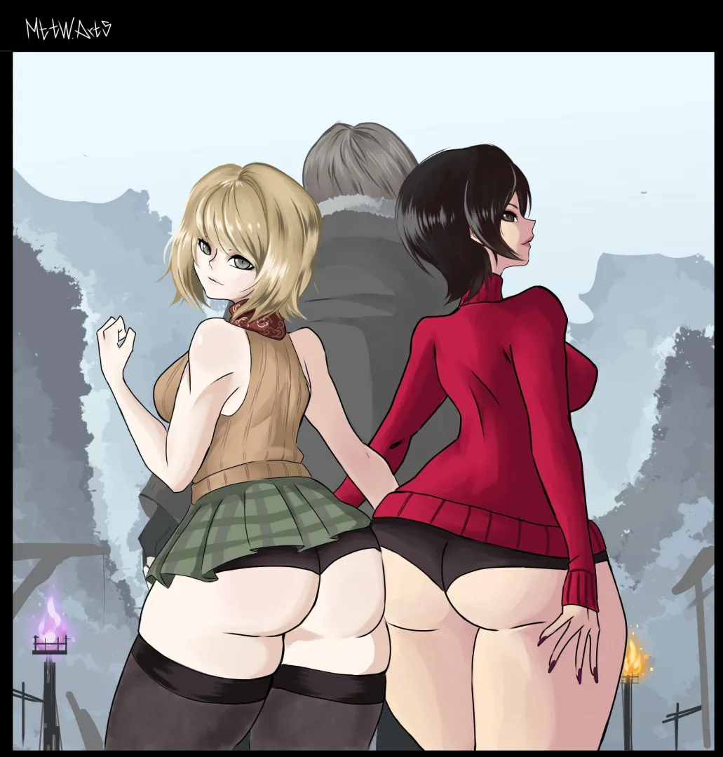 RE4 Ashley and Ada art made by Me (MttW.Arts)
