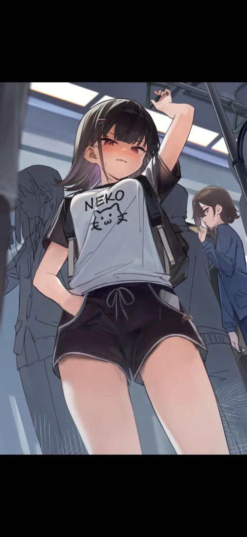 Reaching in her pocket