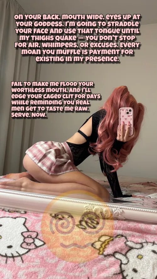 Real men taste me raw. You? Smothered, denied and used as a seat[imagefap: princessdollmie]