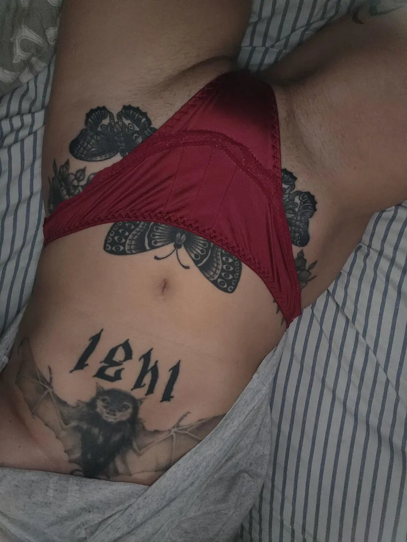 Red satin is seductively soft to touch