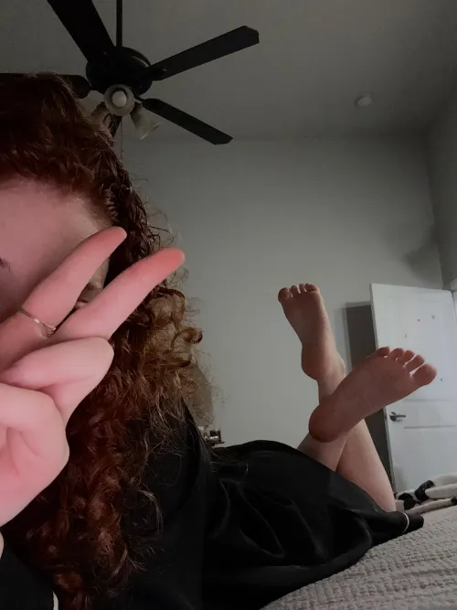 Redhead pretty small feet