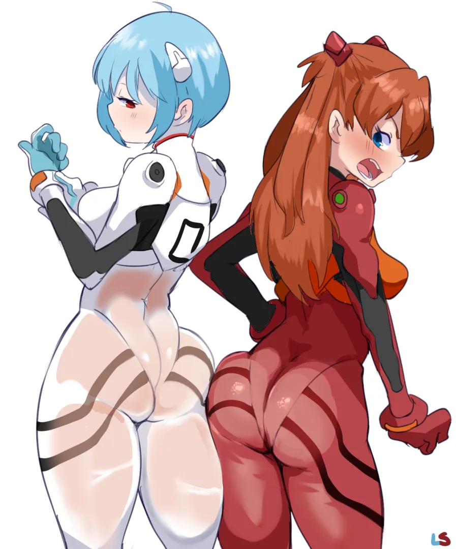Rei & Asuka in their plugsuits