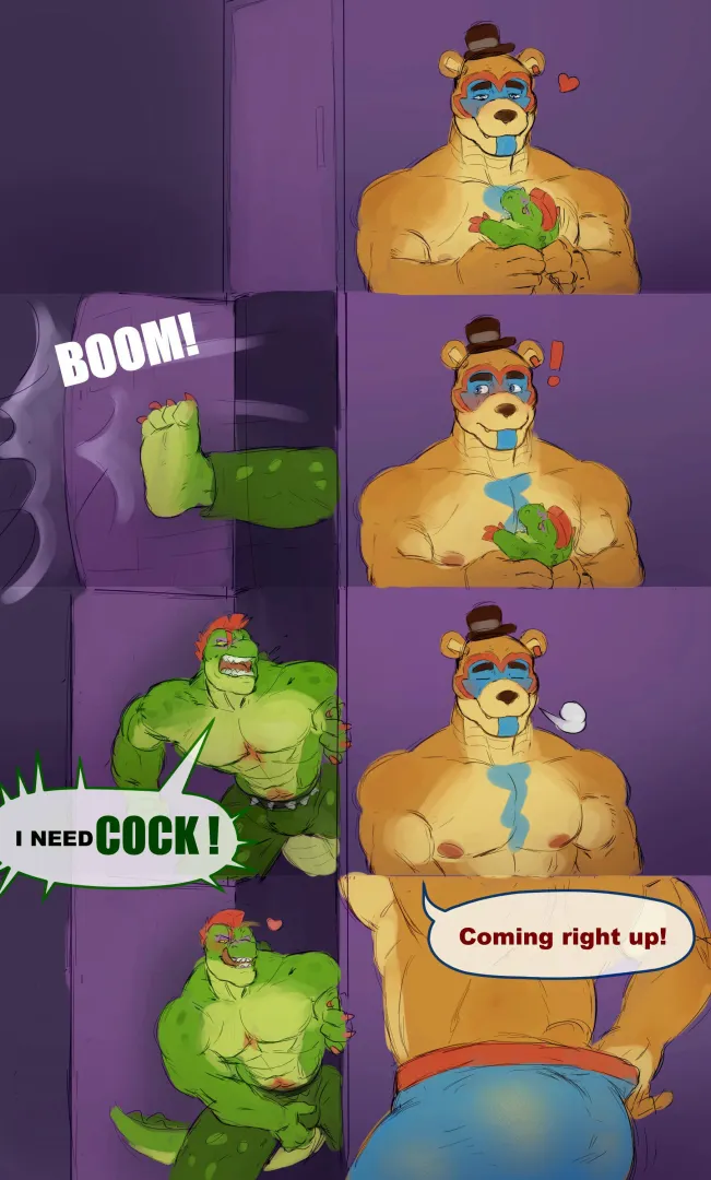 Relationship Goals ❤️️‍ Monty and Glamrock Freddy Gay couple (JohnTheLewd_Art)