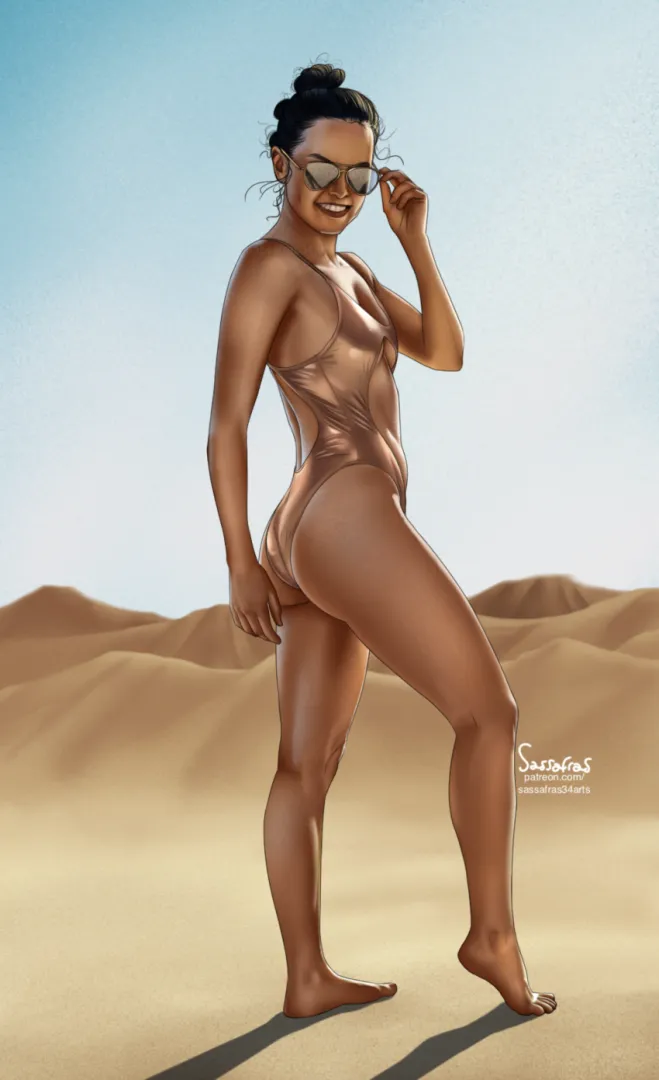 Rey Skywalker from Behind in the Dunes (Sassafras)