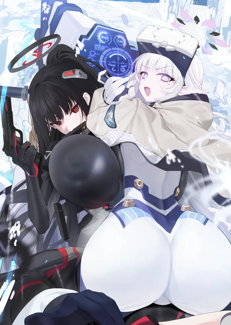 Rio and Himari on the hoverbike (xiujia yihuizi)