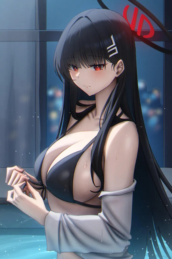 Rio at the pool (gileu / vhih256) [Blue Archive]