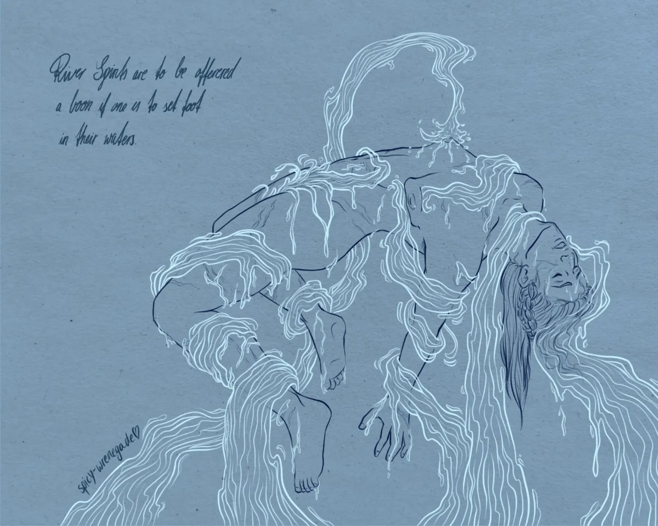 “River Spirits are to be offered a boon if one is to set foot in their waters“ (OC)