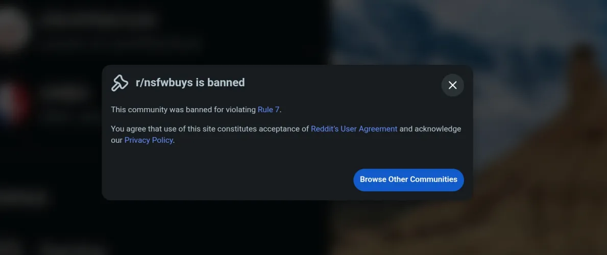 R/nsfwbuys has been banned. Let's just give all our support to the mod team right now for getting it back.