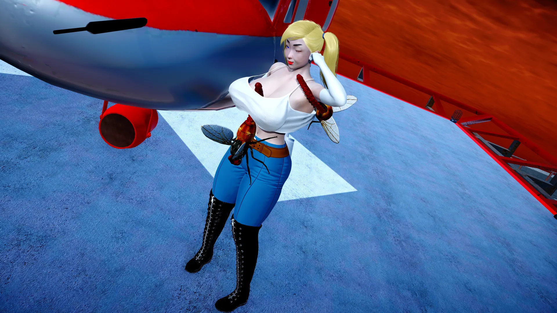 Robin from Pilotwings 64. Based on the feedback I got after positing the image of Shirley from the SNES game, the Pilotwings fandom has been critically underserved by the R34 community.