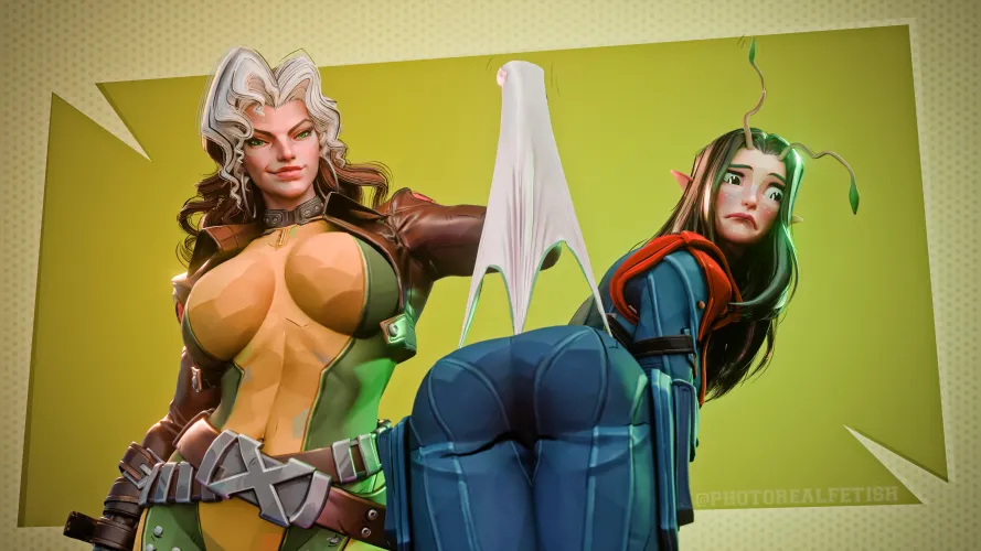 Rogue and Mantis Wedgie (Marvel Rivals)
