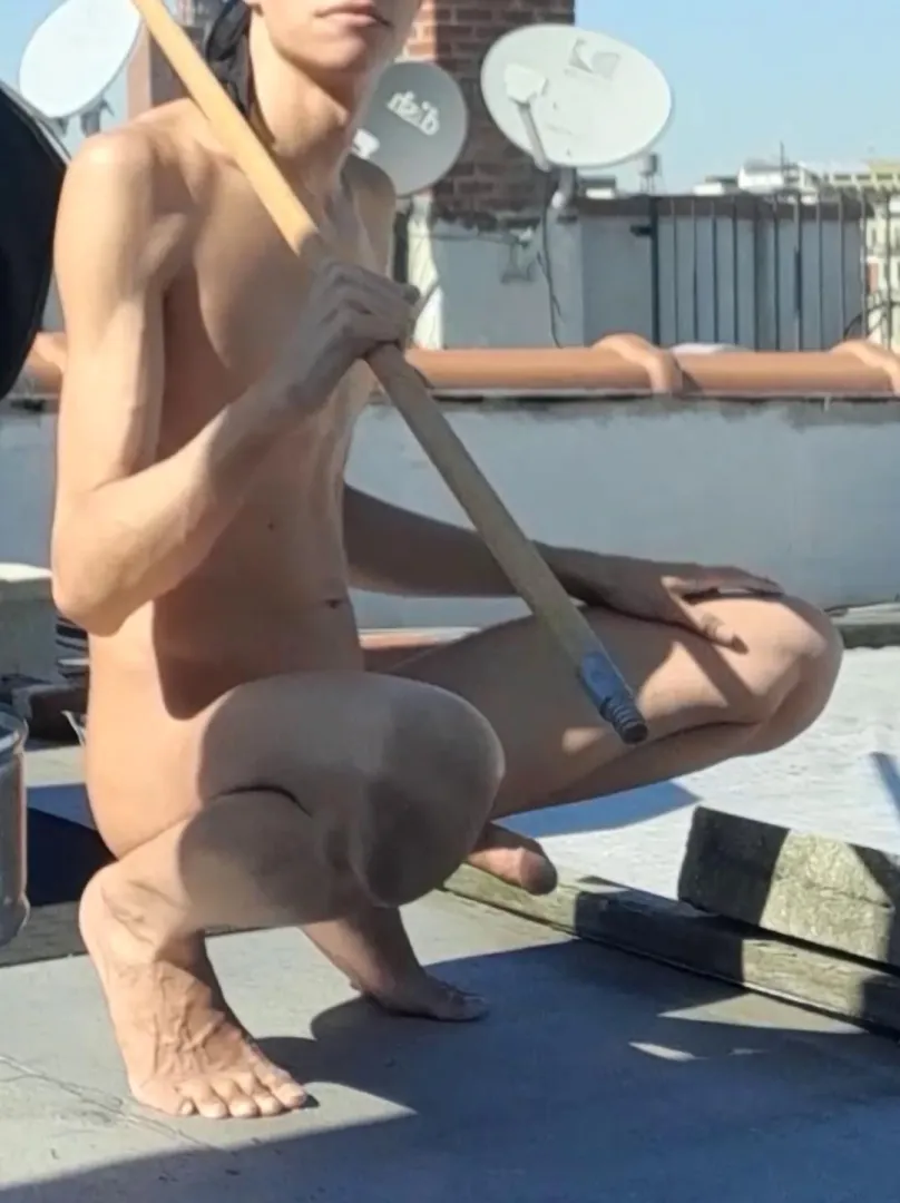 Rooftop with a stick