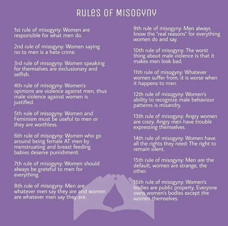 Rules of misogyny 