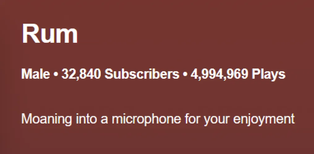 Rum's almost at 5 million plays!